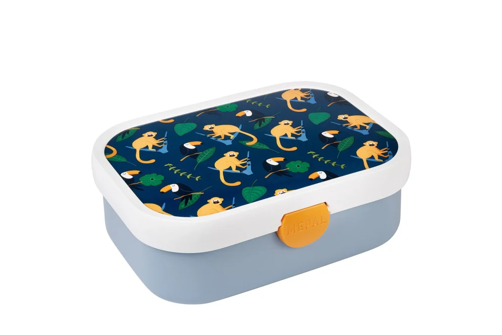 Mepal Brotdose „BÄÄM“ – Personalisierte Kinder-Lunchbox Mit Namen, 750 Ml, Bento-Einsatz & Snackgabel, Türkis