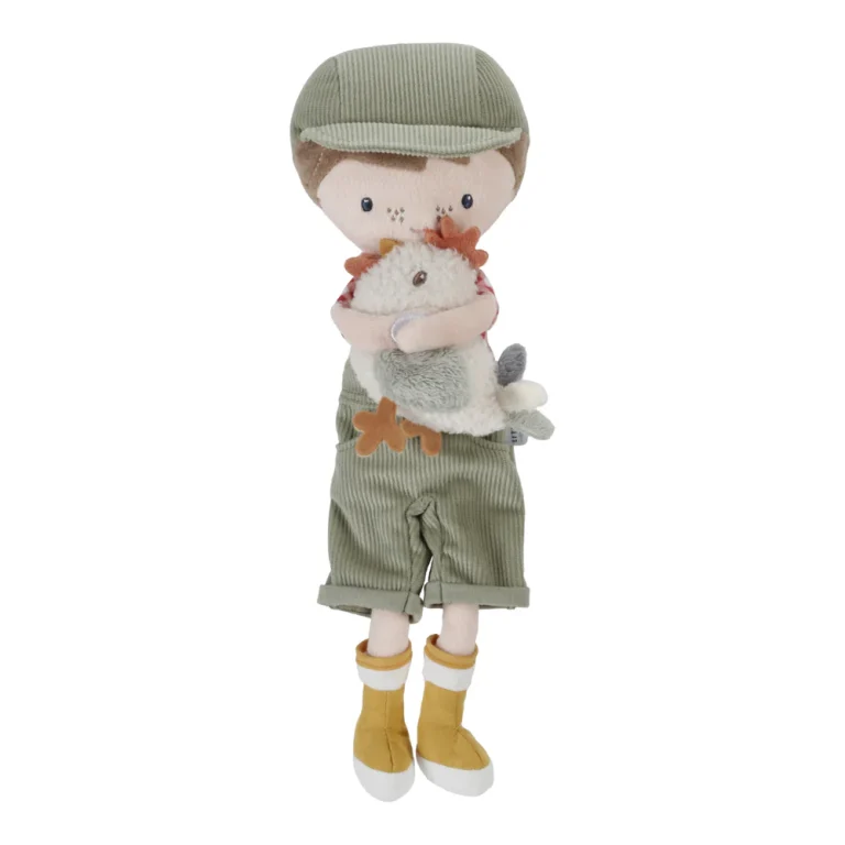 Little Dutch Kuschelpuppe Farmer Jim mit Huhn 35cm