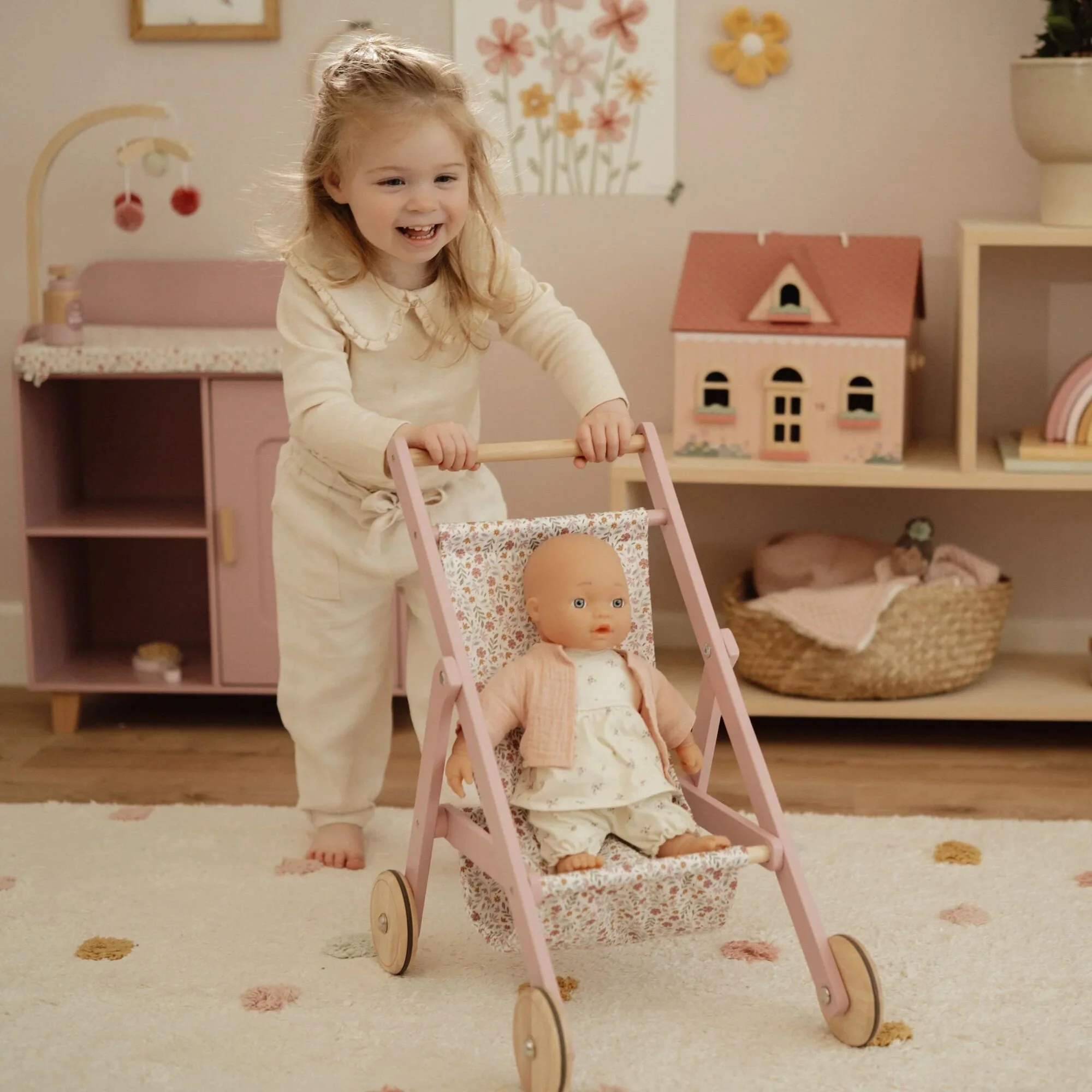 LD2518 Little Dutch Puppenbuggy Holz bei Schmid Kinderwagen