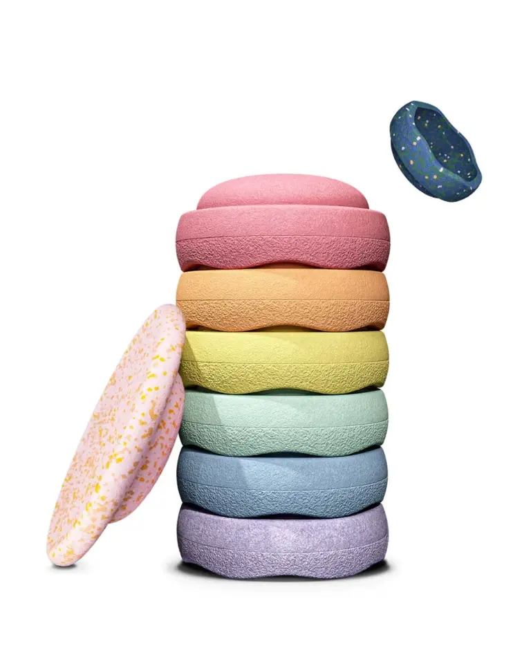Stapelstein Spring Special Rainbow Set pastel