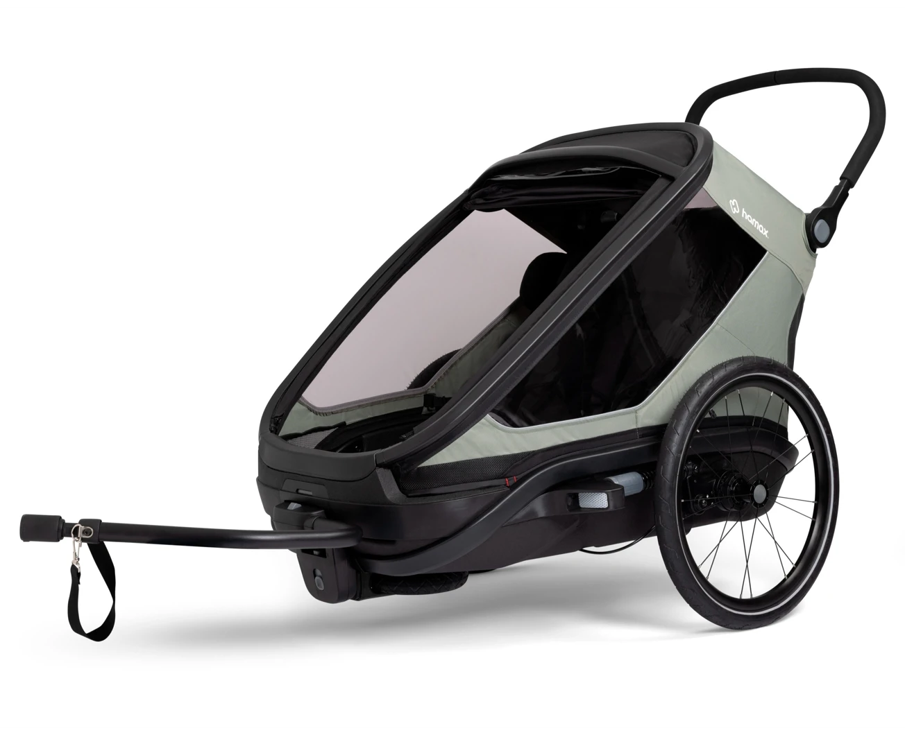 Hamax Outback Next Fahrradanhänger 2-Sitzer Grün – Bild 2