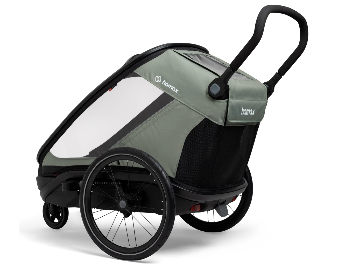 Hamax Outback Next Fahrradanhänger 2-Sitzer Grün – Bild 5