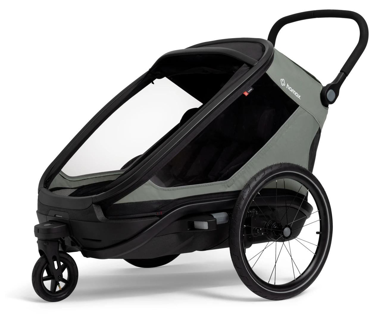 Hamax Outback Next Fahrradanhänger 2-Sitzer Grün