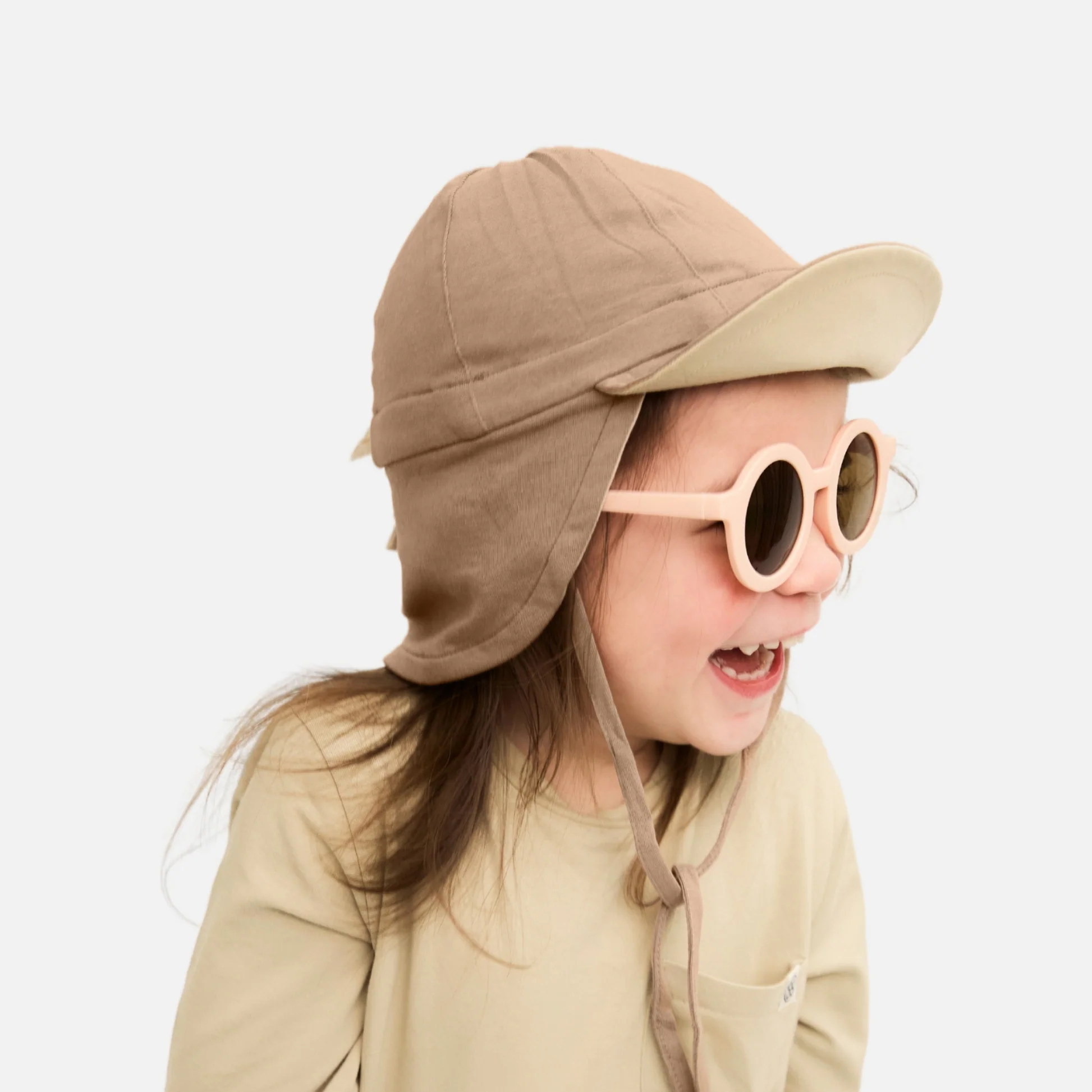 cloby UV Sonnenhut in Peanut Brown/Sandy Beach 0-6Mo – UPF 50+ – Bild 4
