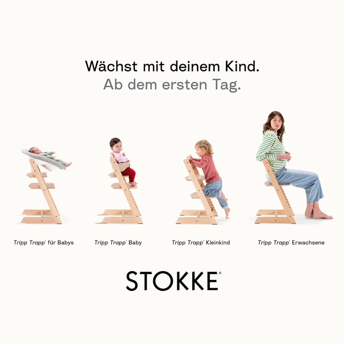 Stokke Tripp Trapp High Chair Bundle White + Stokke Tray White – Bild 4