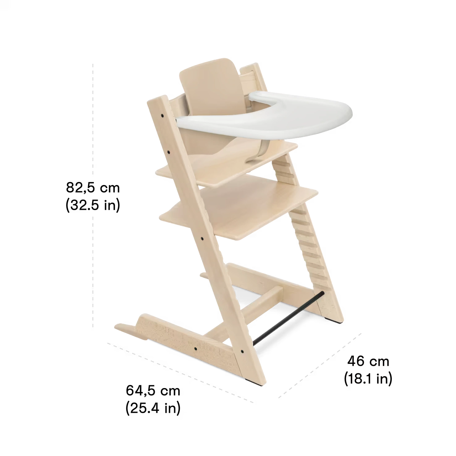 Stokke Tripp Trapp High Chair Bundle White + Stokke Tray White – Bild 3