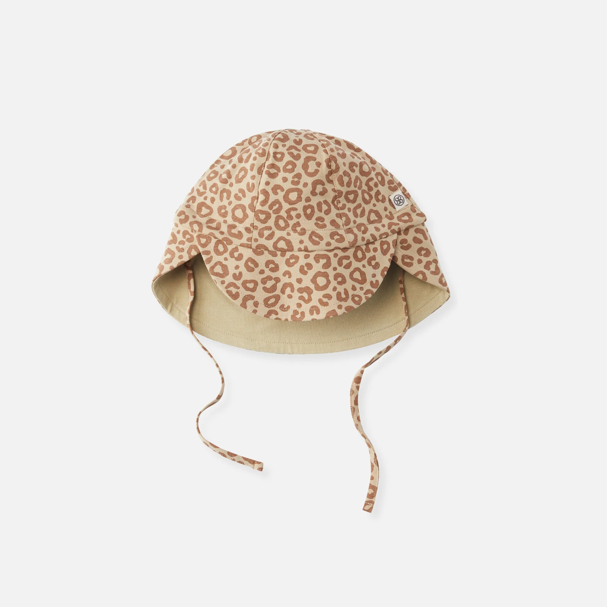 cloby UV Sonnenhut in Leopard Brown/Sandy Beach 0-6Mo – UPF 50+
