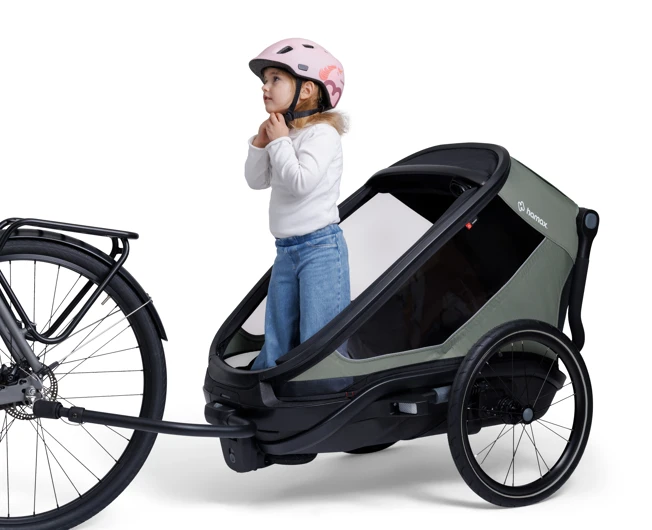 Hamax Outback Next Fahrradanhänger 1-Sitzer Grün – Bild 4